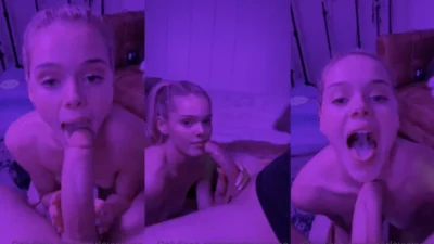 Marley Wynn Browjob Cum en la boca