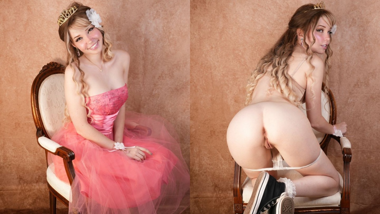 Mira el set de fotos del vestido rosa de Belle Delphine en la noche de graduación en Porno dominicano